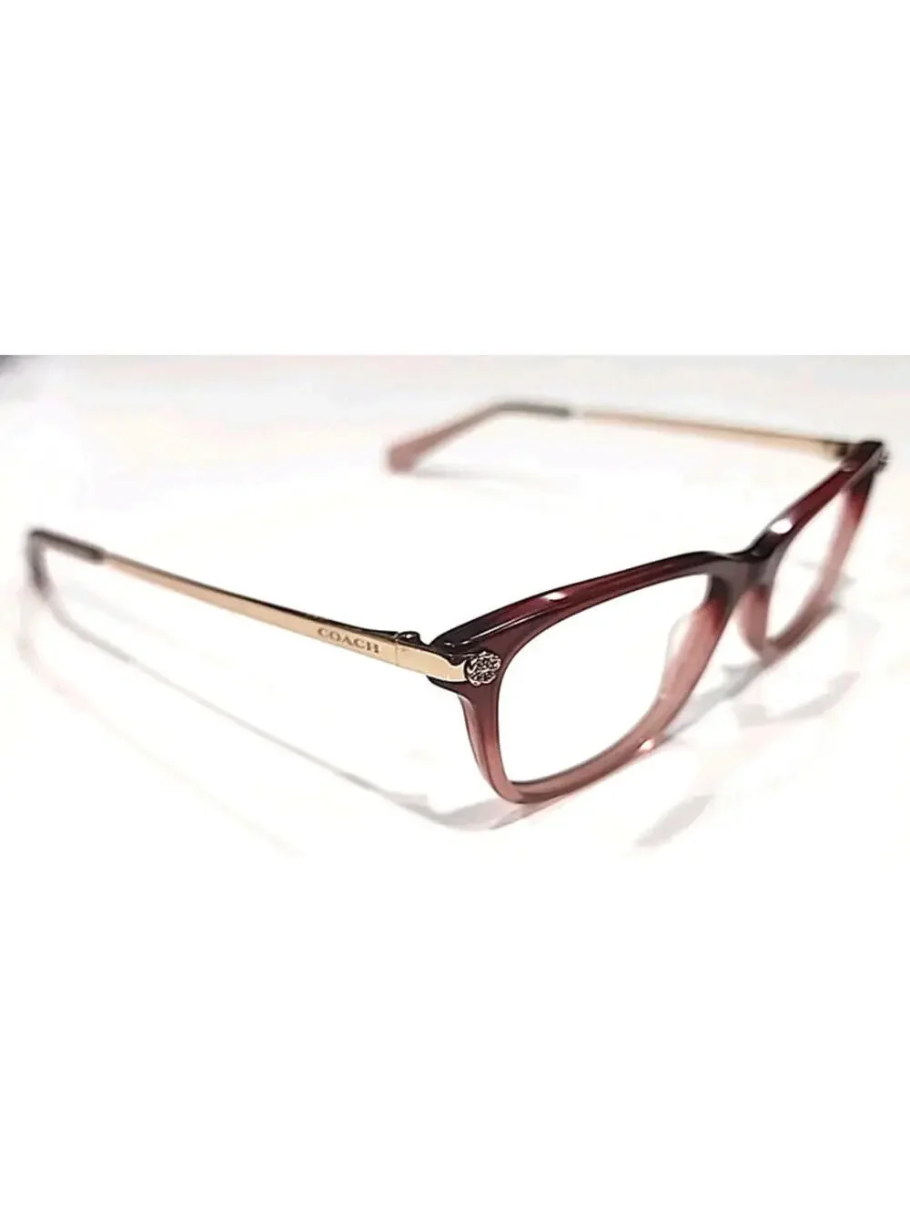 Coach HC6142 5551 Crystal Red Glitter Fade Oval Eyeglasses 51-17 140